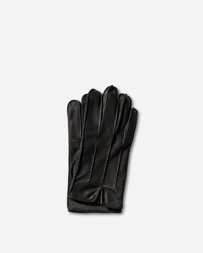 Neighborhood Leather Emb Gloves In Black