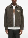 Neighborhood Leather Jacket In Gray