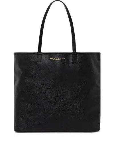 Neighborhood Leather Tote Bag In Black