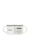 Neighborhood Logo-detail Mug (set Of Two) In White