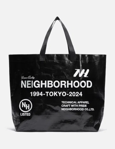 Neighborhood Logo Flexible Bag-l In Black