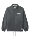 Neighborhood Logo-patch Button-fastening Jacket In Gray