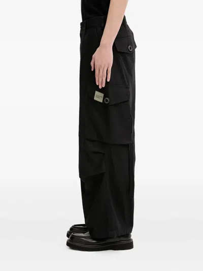 Neighborhood Logo-patch Cargo Pants In Black