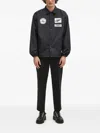 Neighborhood Logo-patch Coach Jacket In Black