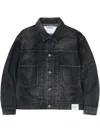 Neighborhood Logo-patch Denim Jacket In Black