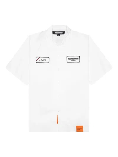 Neighborhood Logo-patch Shirt In White