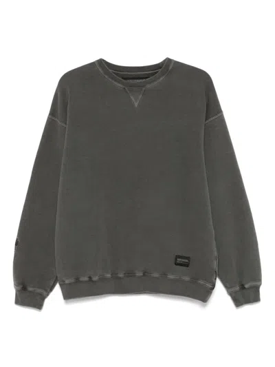 Neighborhood Logo-patch Sweatshirt In Black