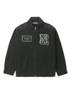 Neighborhood Logo-patch Zip-fastening Jacket In Black