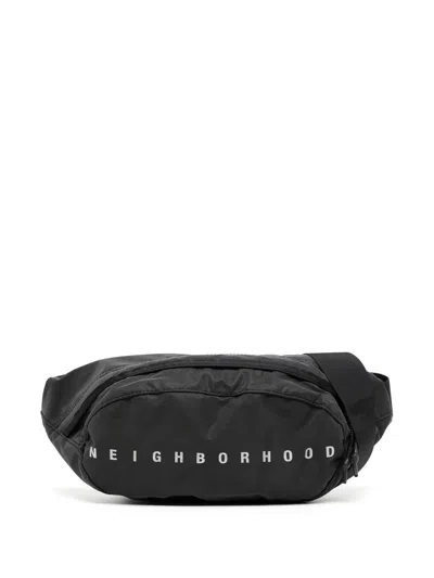 Neighborhood Logo-print Belt Bag In Burgundy