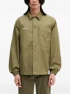 Neighborhood Logo-print Button-fastening Windbreaker In Green
