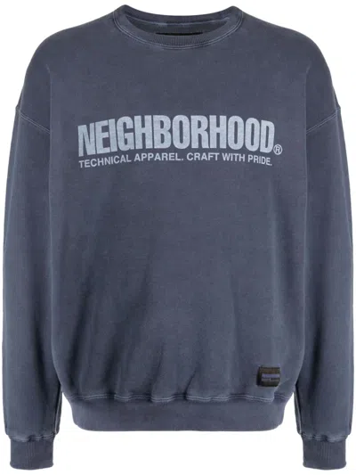 NEIGHBORHOOD LOGO-PRINT COTTON SWEATSHIRT