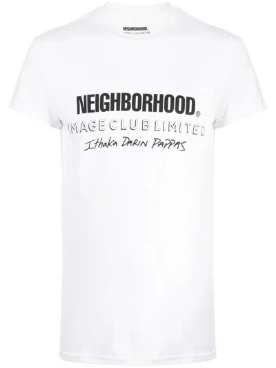 Neighborhood Logo-print Cotton T-shirt In White