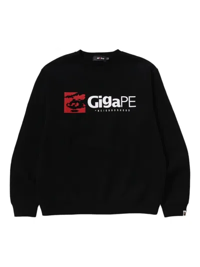 Neighborhood Logo-print Crew-neck Sweatshirt In Black
