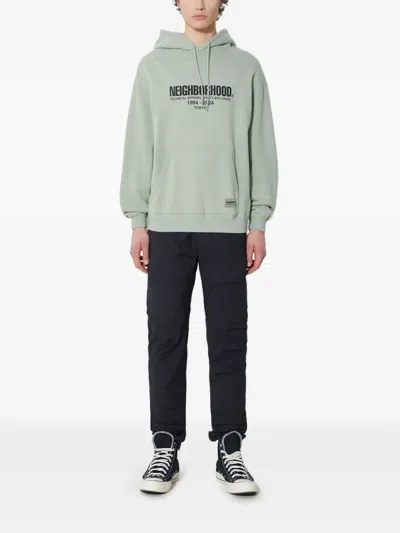 Neighborhood Logo-print Hoodie In Green