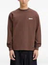 Neighborhood Logo-print Long-sleeve Sweatshirt In Brown
