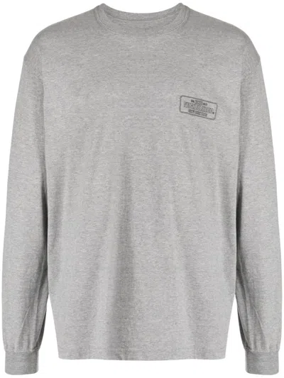 Neighborhood Logo-print Long-sleeve T-shirt In Grey
