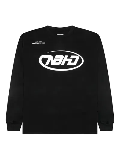 Neighborhood Logo-print Long-sleeve T-shirt In Black