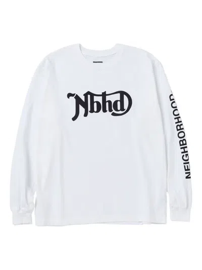 Neighborhood Logo-print Long-sleeve T-shirt In Gold