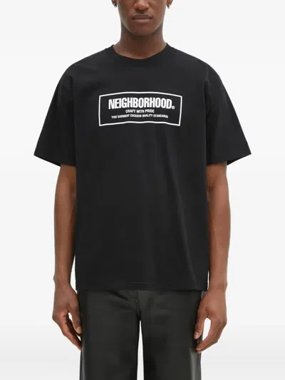 Neighborhood Logo-print T-shirt In Black
