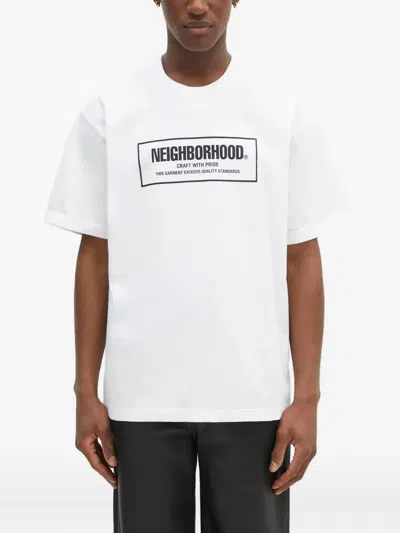 Neighborhood Logo-print T-shirt In White