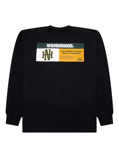 Neighborhood Logo-print T-shirt In Black