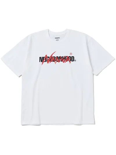 Neighborhood Logo-print T-shirt In White