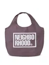 Neighborhood Logo-print Tote Bag In Gray