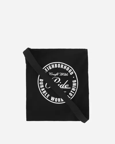 Neighborhood Logo Shoulder Bag In Black