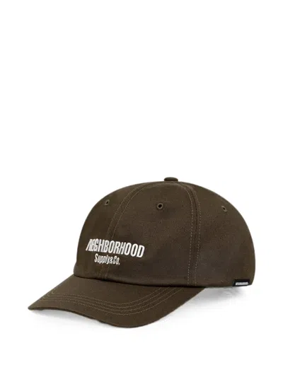 Neighborhood Logo-detail Baseball Cap In Brown