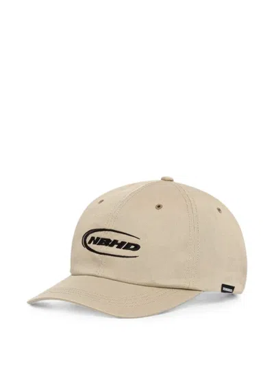 Neighborhood Logo-embroidered Baseball Cap In Neutral