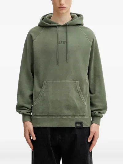 Neighborhood Logo-embroidered Hoodie In Green