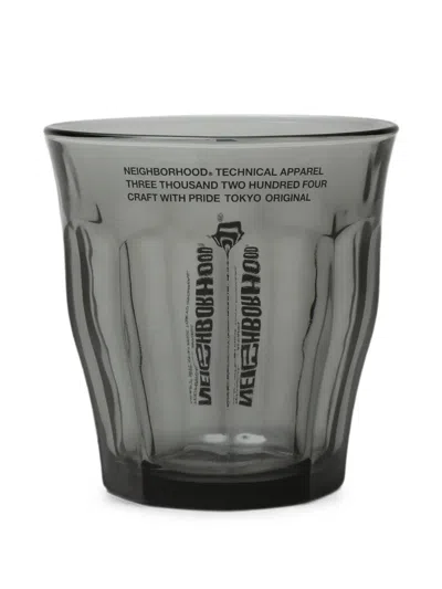 Neighborhood Logo-print Glasses (set Of Two) In Gray