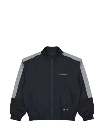 Neighborhood Logo-print Panelled Track Jacket In Black