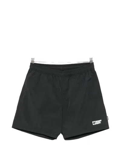 Neighborhood Logo-print Swim Shorts In Black