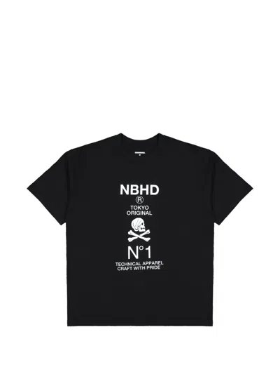 Neighborhood Logo-print T-shirt In Black