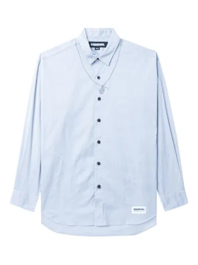 Neighborhood Long-sleeve Button-down Shirt In Blue