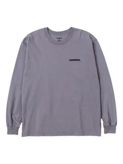 Neighborhood Long-sleeve Cotton T-shirt In Gray