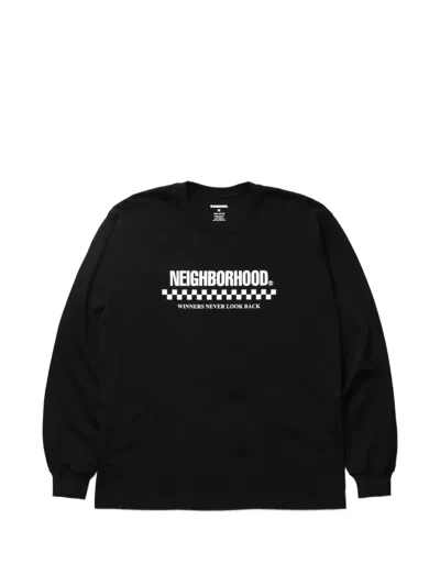 Neighborhood Long Sleeve Cotton T-shirt In Black