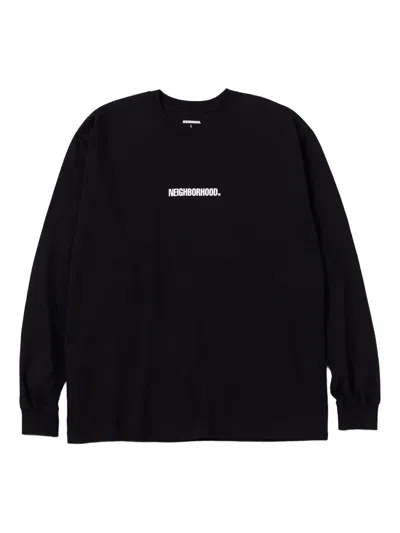 Neighborhood Long-sleeve Crew-neck T-shirt In Black