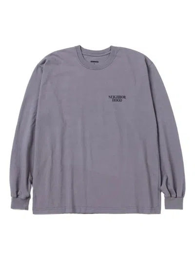 Neighborhood Long-sleeve Crew-neck T-shirt In Gray