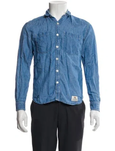 Pre-owned Neighborhood Long Sleeve Denim Shirt In Blue