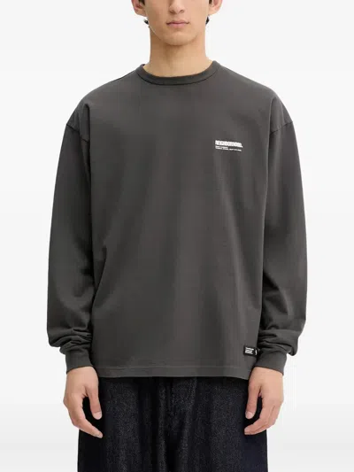 Neighborhood Long-sleeve Logo-print Sweatshirt In Brown
