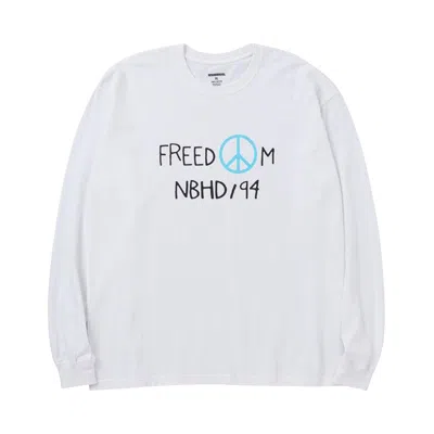Pre-owned Neighborhood Long-sleeve Nh-8 Tee 'white'