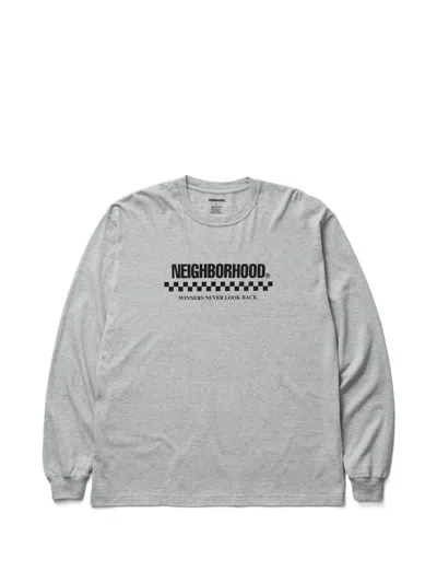 Neighborhood Long-sleeve Crewneck T-shirt In Gray