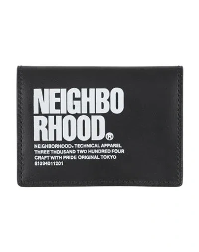 Neighborhood Man Coin Purse Black Size - Leather