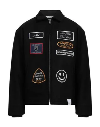 NEIGHBORHOOD NEIGHBORHOOD MAN JACKET BLACK SIZE L WOOL, NYLON