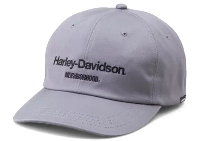 Pre-owned Neighborhood Men's  X Harley Davidson Dad Cap In Grey