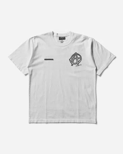 Neighborhood Men S Anarchic Adjustment Ss-1 T-shirt White In Black