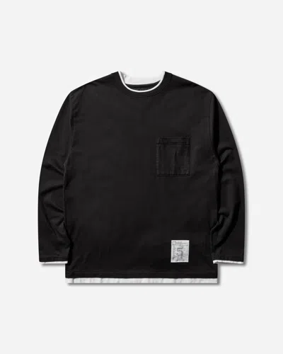 Neighborhood Men S Bw Layered Trim Longsleeve T-shirt In Black