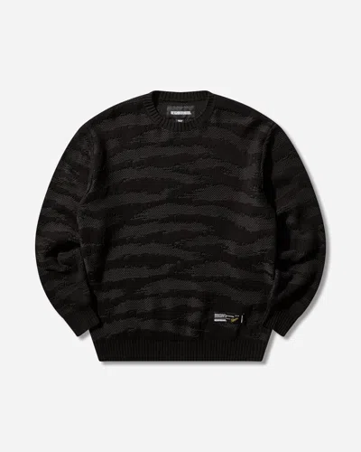 Neighborhood Men S Camo Pattern Crewneck Sweater In Black